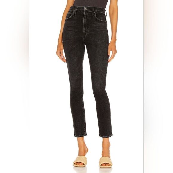 Agolde Pinch Waist Skinny Black Size 32 - Picture 1 of 10